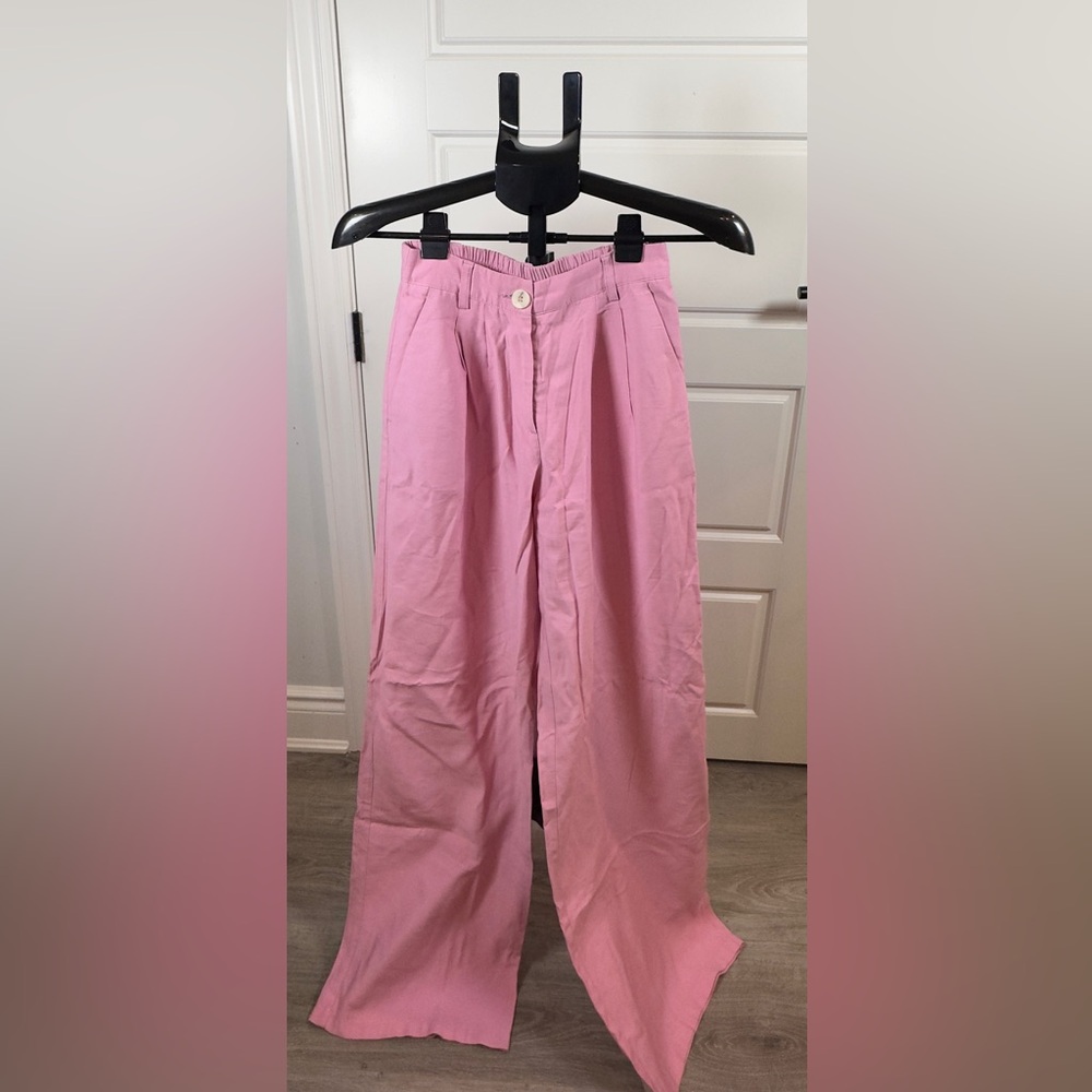 Bershka Pink Wide Leg Pants
